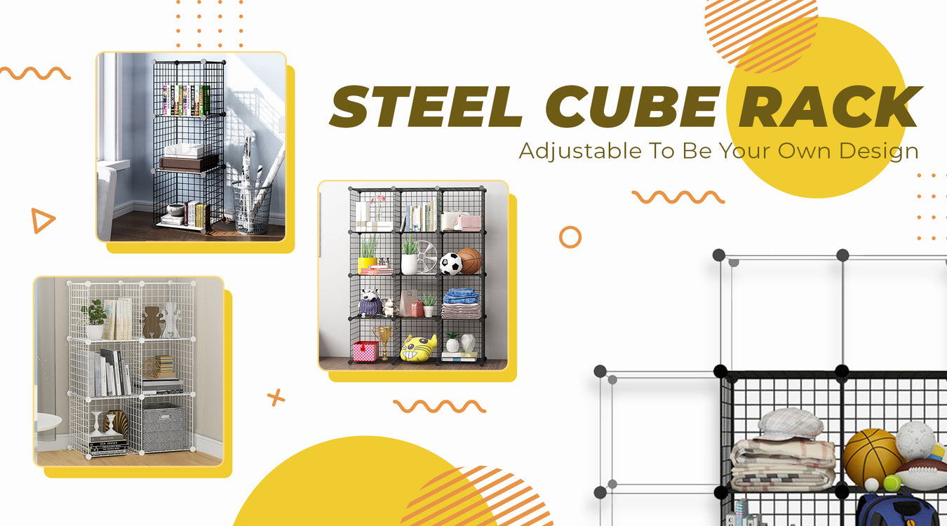 DIY Steel Mesh Cube Rack