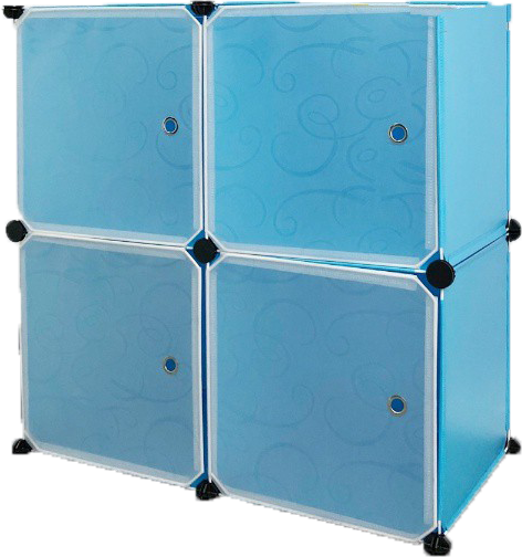 Free Shipping~ DIY 4 Cube Almari Wardrobe Large Capacity Creative Storage Cabinet