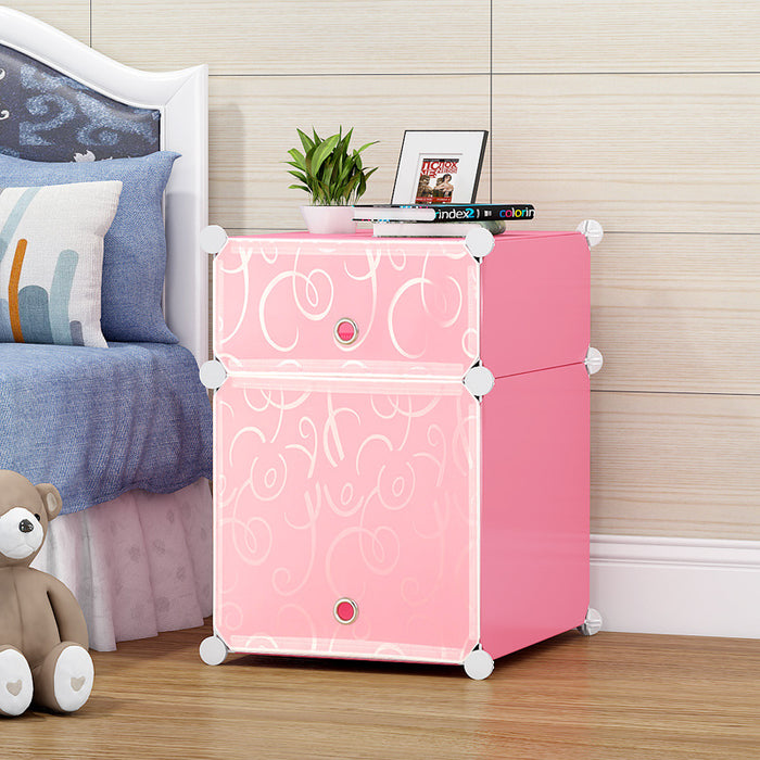 Free Shipping~ Hajetso Korean DIY 2 Cube Cabinet Bedside Table