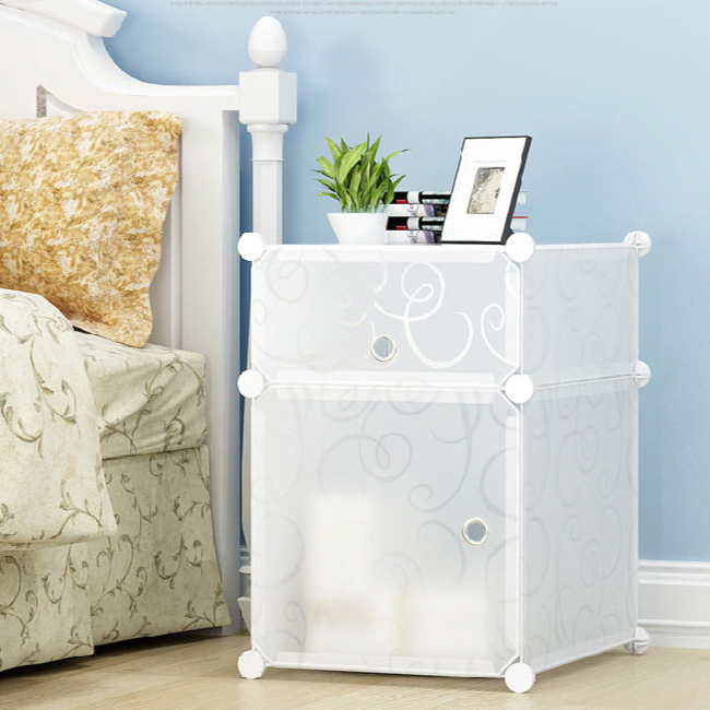 Free Shipping~ Hajetso Korean DIY 2 Cube Cabinet Bedside Table