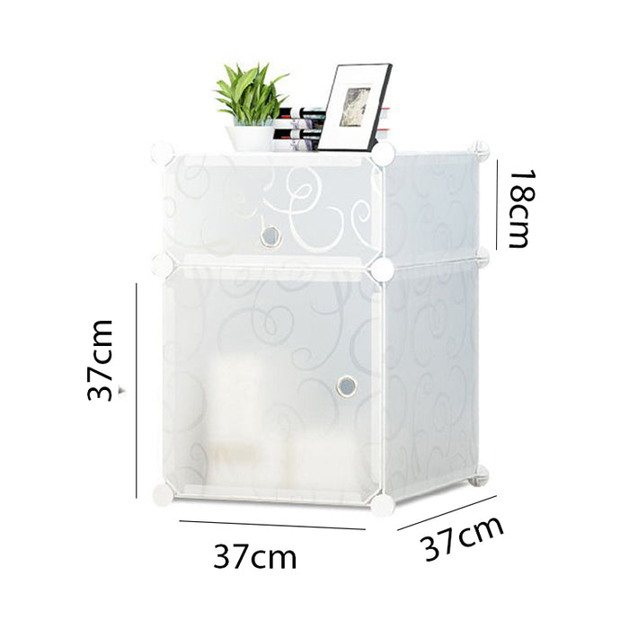 Free Shipping~ Hajetso Korean DIY 2 Cube Cabinet Bedside Table