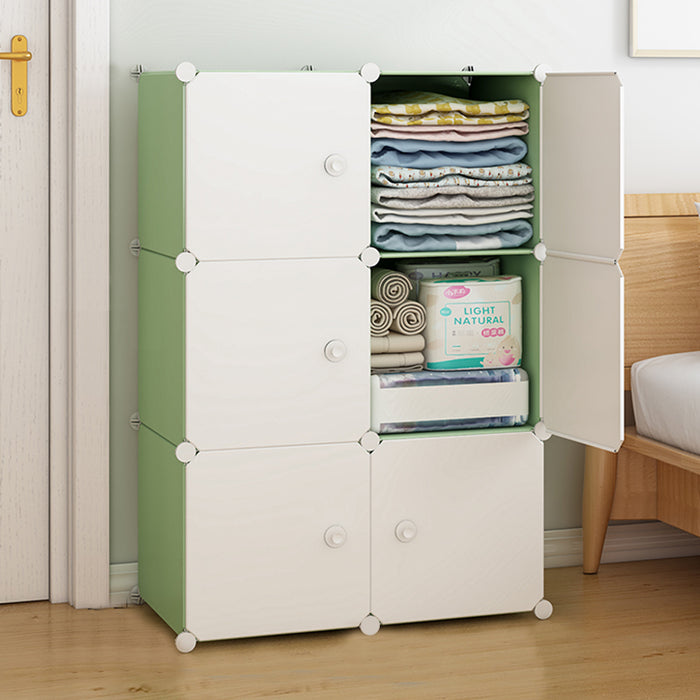 [Self Collect]  Hajesto Beauty Green Cabinet 6 / 8 Cube Cubes Almari Green White DIY Wardrobe Green Color