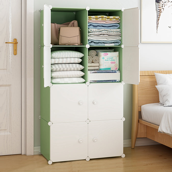 [Self Collect]  Hajesto Beauty Green Cabinet 6 / 8 Cube Cubes Almari Green White DIY Wardrobe Green Color