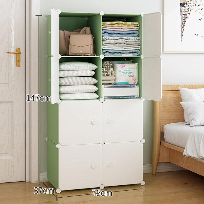 [Self Collect]  Hajesto Beauty Green Cabinet 6 / 8 Cube Cubes Almari Green White DIY Wardrobe Green Color