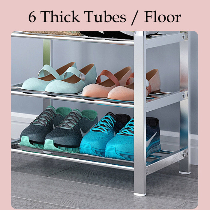 Stainless Steel Extra Large Shoe Rack with Handle Anti-Rust Shoe Rack