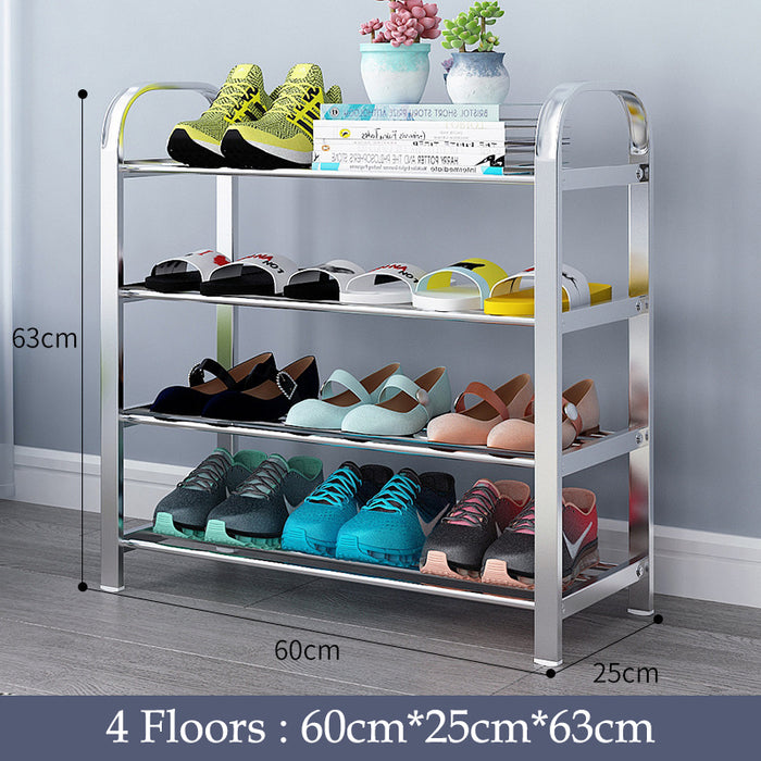 Stainless Steel Extra Large Shoe Rack with Handle Anti-Rust Shoe Rack