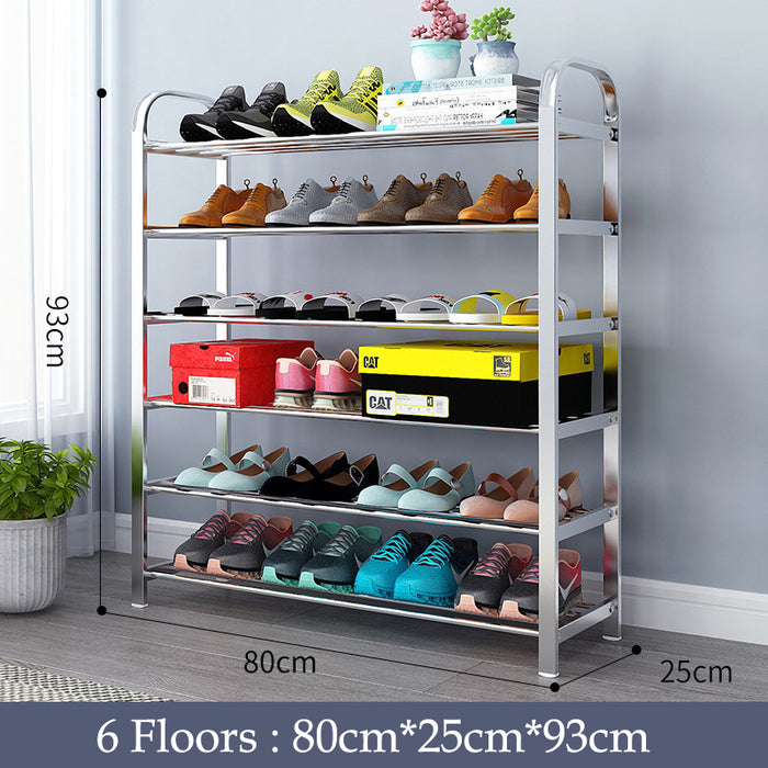 Stainless Steel Extra Large Shoe Rack with Handle Anti-Rust Shoe Rack