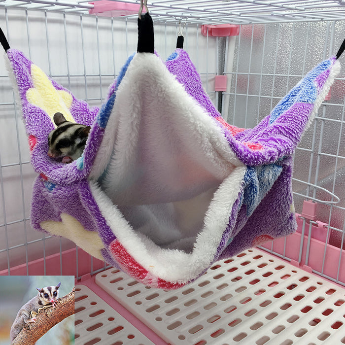 Hajetso Sugar Glider Hammock Hamster Super Soft Hanging House with Hook