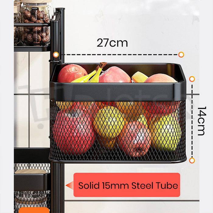 [Self Collect]~ Stainless Steel Kitchen Rotating Rack Rak Dapur Basket Rack Vegetable Storage Organizer