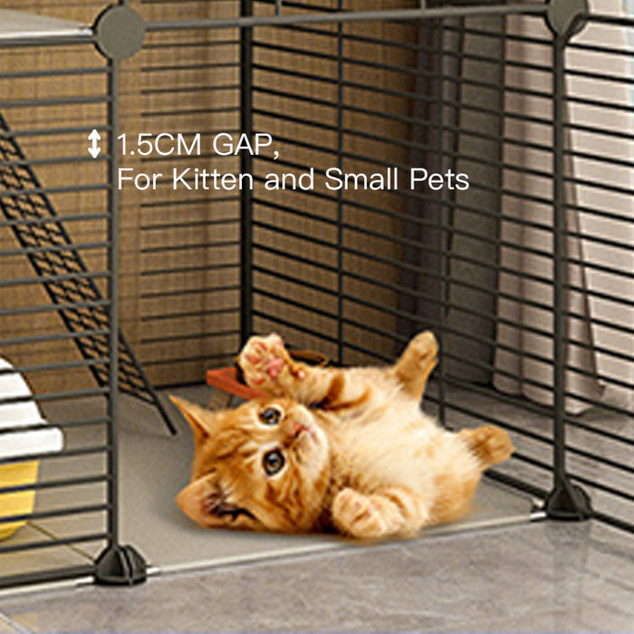 [Free Shipping] Extra Large 8 Cubes Steel Wire Cat Cage Cat Rest Play House with Doors and Stair