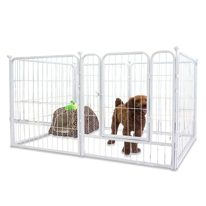 [Free Shipping] Hajetso 60X60CM 6 Panel Metal Steel Pet Dog Fence Playpen Sangkar Kucing Dog Cage Cat Rabbit Crate Kennel House Pagar anjing