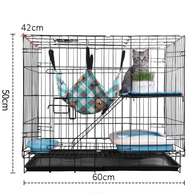 [Self Collect] 2 Level Steel Cat Cage Sangkar Kucing 2 Tingkat Wrought Iron Anak KucingLadder Door and Platform