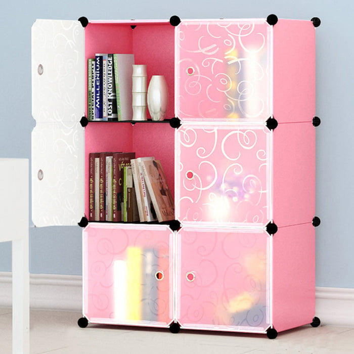 [Self Collect] DIY 6 Cube Almari Wardrobe Large Capacity Creative Storage Cabinet