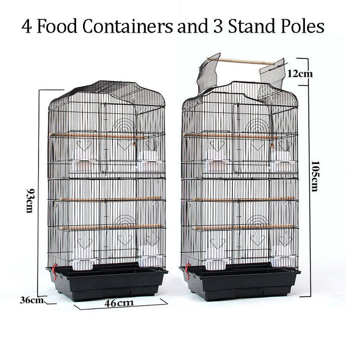 Extra Large Size Sugar Glider Cage Gap 1cm Steel Bird Parrot Cage with Tray