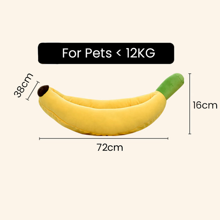 Pet Banana Bed Dog Cat Washable Sleeping Mat Comfy and Soft Fleece PP Cotton Summer Cute Bed Large Dogs Bed