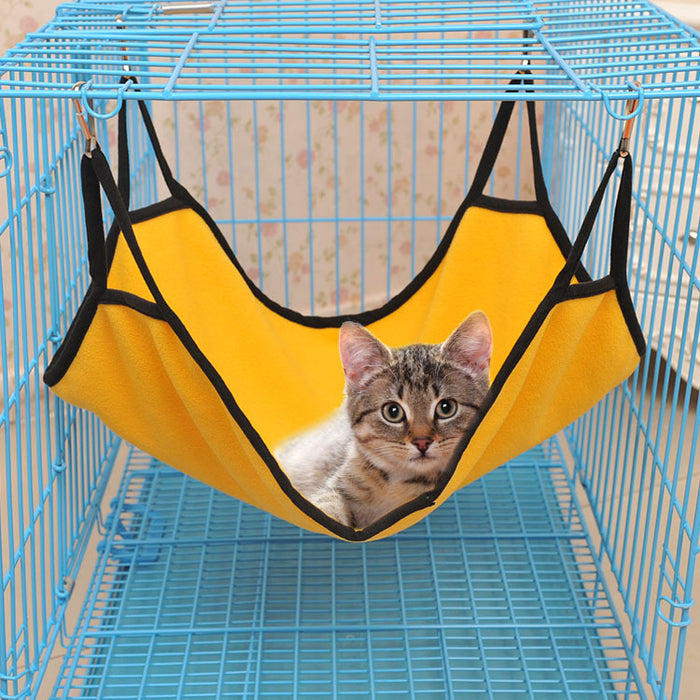 Super Soft Fabric Large Size Cat Hammock Pet Hammock Cat Rest Bed with Hooks - Random Color