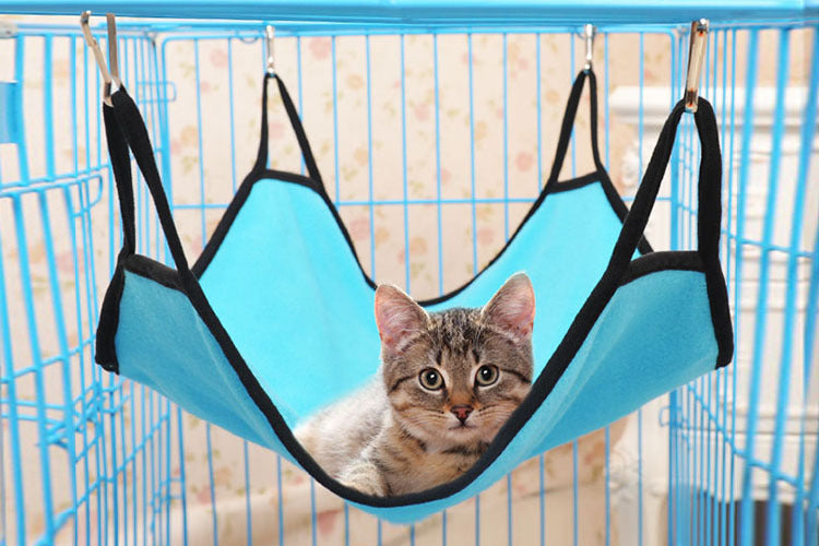 Super Soft Fabric Large Size Cat Hammock Pet Hammock Cat Rest Bed with Hooks - Random Color