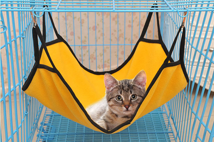 Super Soft Fabric Large Size Cat Hammock Pet Hammock Cat Rest Bed with Hooks - Random Color