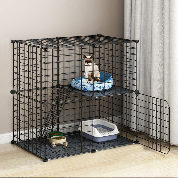 [Self Collect] 4 Cubes Steel Wire Cat Cage Cat Rest Play House with Doors and Stair (Free Door Clip)