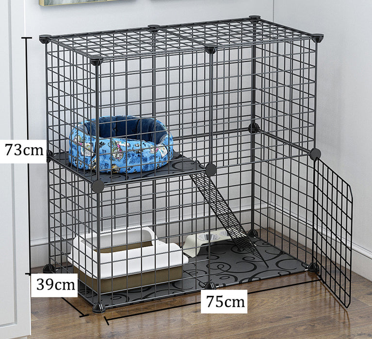 [Self Collect] 4 Cubes Steel Wire Cat Cage Cat Rest Play House with Doors and Stair (Free Door Clip)