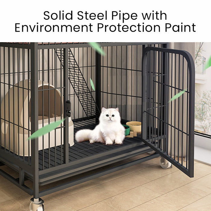 [Self Collect] High End XL Solid Steel Pipe Steel Sangkar Kucing Cat Cage Anak Kucing Door Ladder