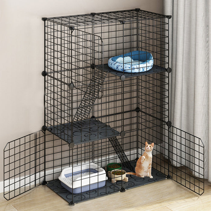 [Self Collect] Hajetso 6 Cubes Steel Wire Cat Cage Cat Rest Play House with Doors and Stair (Free Door Clip)