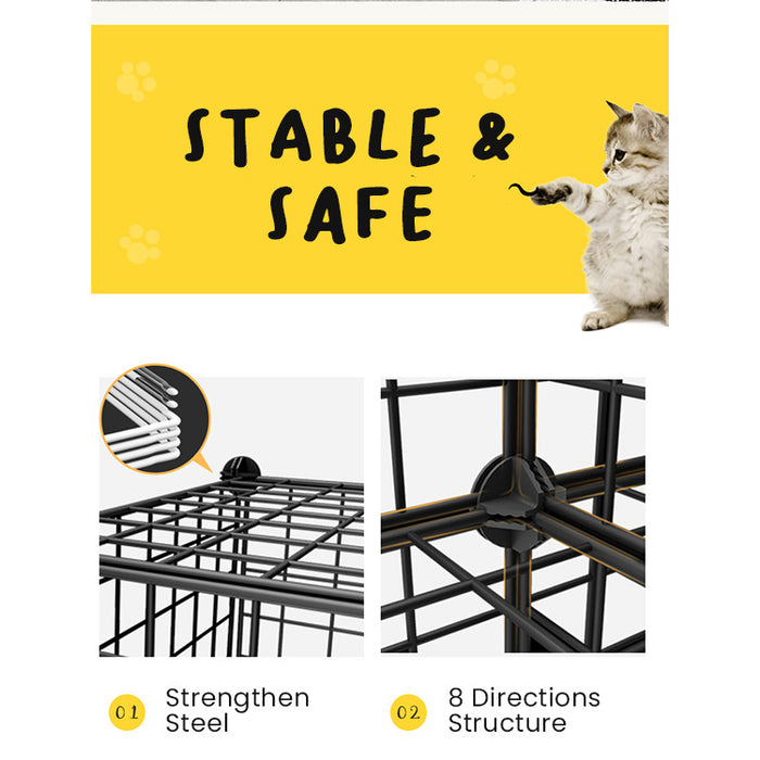 [Self Collect] Hajetso 6 Cubes Steel Wire Cat Cage Cat Rest Play House with Doors and Stair (Free Door Clip)