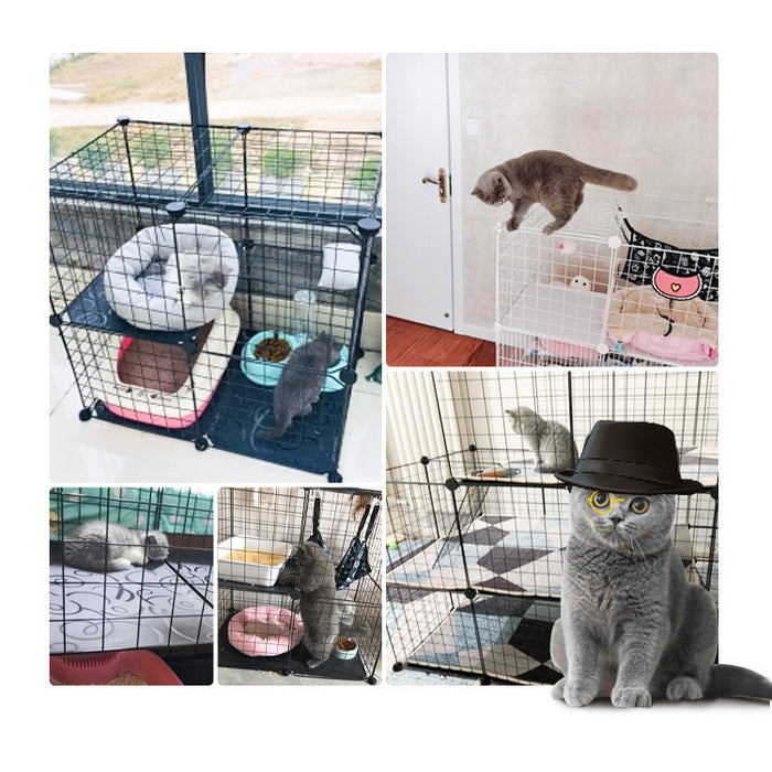 [Self Collect] Hajetso 6 Cubes Steel Wire Cat Cage Cat Rest Play House with Doors and Stair (Free Door Clip)