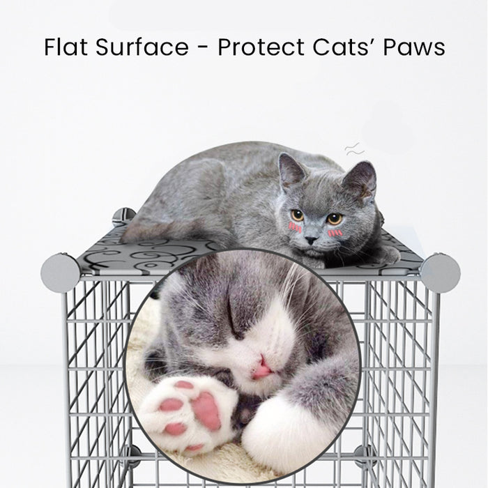 [Self Collect] Hajetso 6 Cubes Steel Wire Cat Cage Cat Rest Play House with Doors and Stair (Free Door Clip)