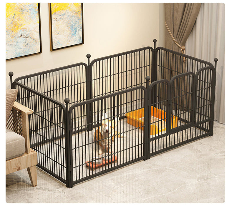 [Free Shipping] Hajetso 60X60CM 6 Panel Metal Steel Pet Dog Fence Playpen Sangkar Kucing Dog Cage Cat Rabbit Crate Kennel House Pagar anjing