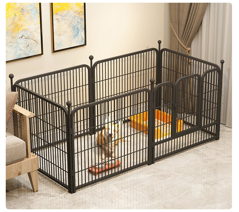 [Self Collect] Hajetso 60X60CM 6 Panel Metal Steel Pet Dog Fence Playpen Sangkar Kucing Dog Cage Cat Rabbit Crate Kennel House Pagar anjing