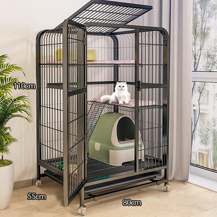 [Free Shipping] High End XXL Solid Steel Pipe Steel Sangkar Kucing Cat Cage Anak Kucing Door Ladder