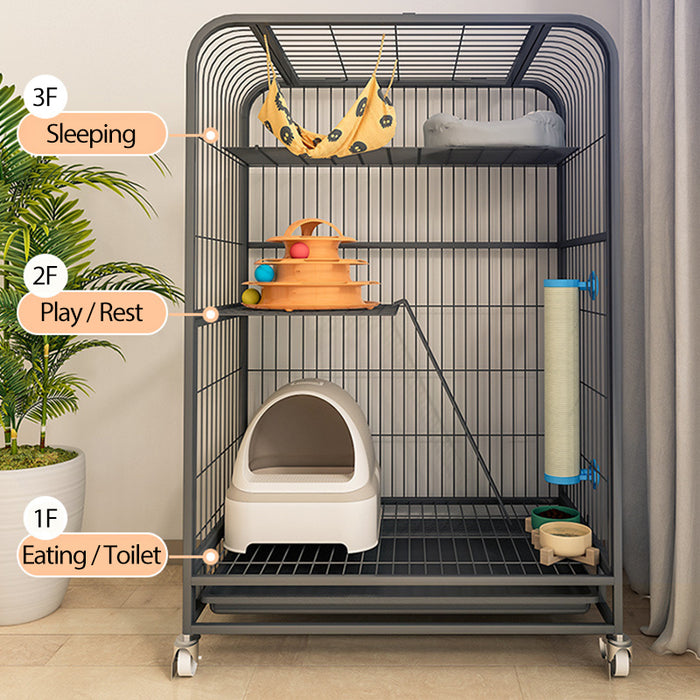 [Self Collect] High End XXL Solid Steel Pipe Steel Sangkar Kucing Cat Cage Anak Kucing Door Ladder