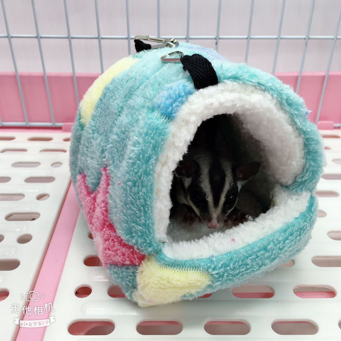 Hajetso Sugar Glider Home Cage Nest Bed Hamster House Small Pet House