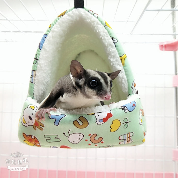 Hajetso Sugar Glider Home Cage Nest Bed Hamster House Small Pet House