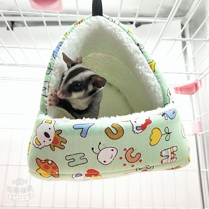 Hajetso Sugar Glider Home Cage Nest Bed Hamster House Small Pet House