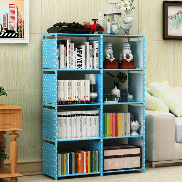 Korean DIY 5 Tiers 8 Columns Book Shelf Storage Rack Book Case Bookshelf Storage Rack