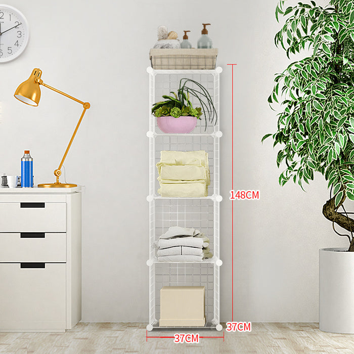 [Self Collect] DIY Cubes Steel Mesh Storage Rack Multi Function Storage Organizer Tool Free DIY Bookshelf Bookcase Wardrobe Cabinet