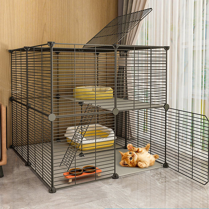 [Self Collect] Extra Large 8 Cubes Steel Wire Cat Cage Cat Rest Play House with Doors and Stair