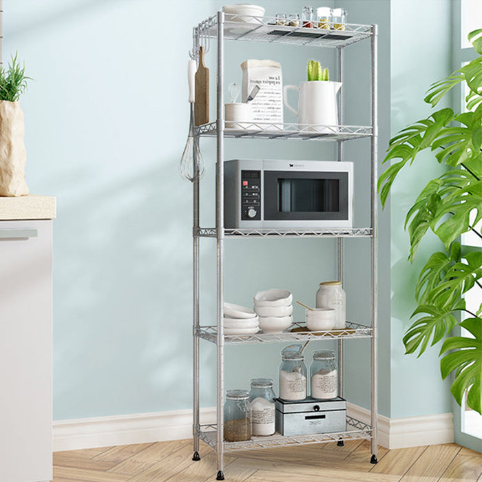 [Self Collect] 5 Tiers Full Steel Multipurpose Adjustable Rak Dapur Organizer Storage Rack Shelf