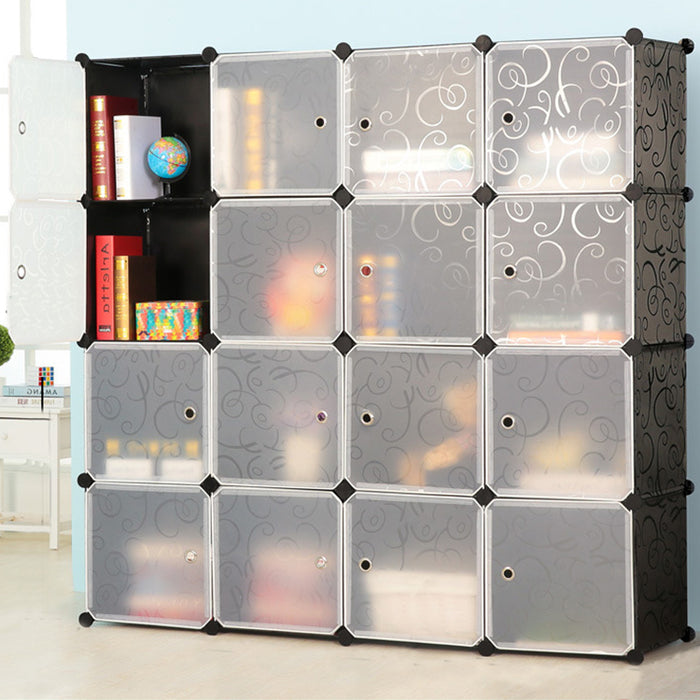 Free Shipping~ DIY 16 Cube Almari Wardrobe Large Capacity Creative Storage Cabinet