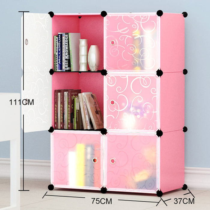 [Self Collect] DIY 6 Cube Almari Wardrobe Large Capacity Creative Storage Cabinet