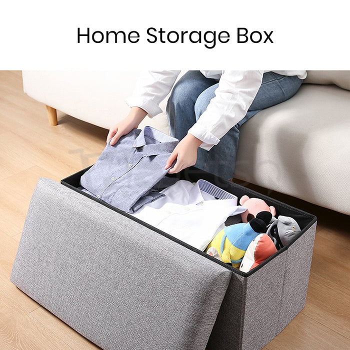 [Free Shipping] Hajetso Extra Large Ottoman Foldable Home Storage Bench Stool