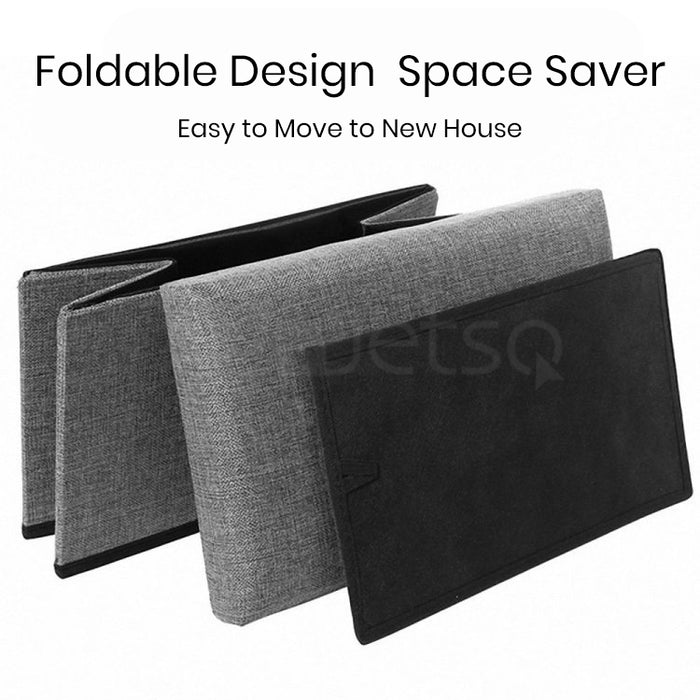 [Self Collect] Extra Large Size Ottoman Foldable Home Storage Bench Stool Storage Box Foot Rest Stool