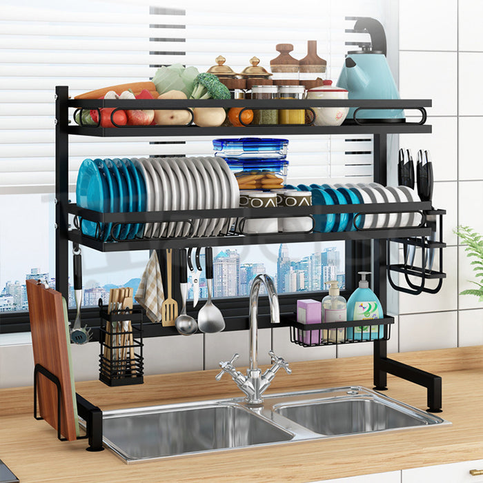 [Self Collect] Stainless Steel Kitchen Dish Rack Rak Pinggan RakDapur Double Sink Dish Drainer Storange Racks