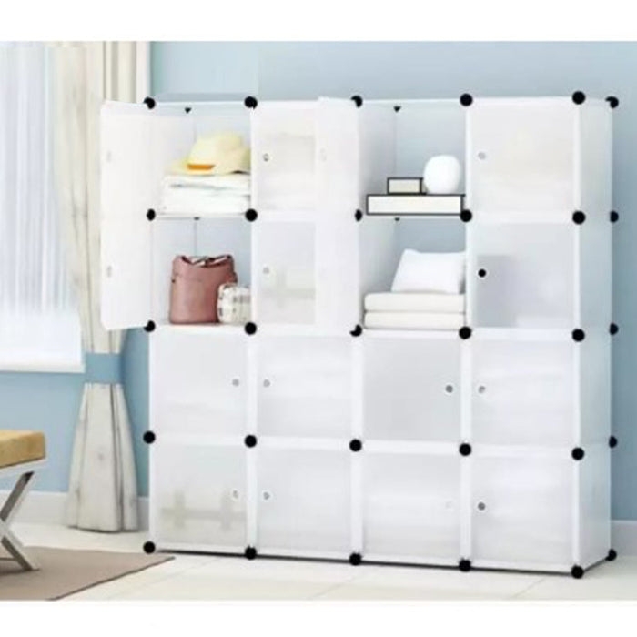 [Self Collect] DIY 16 Cube Almari Wardrobe Large Capacity Creative Storage Cabinet