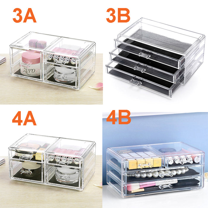 3 Floor Drawers / Whole Set Acrylic Cosmetic Makeup Organizer Storage Makeup Storage Box