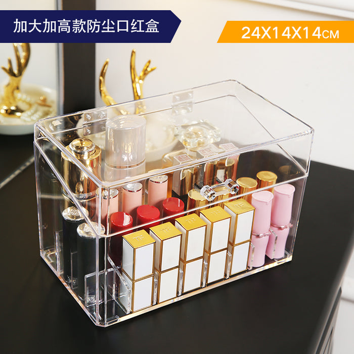 [Self Collect] Acrylic Cosmetic Makeup Organizer Storage with Lid No Dust Removable Inside Slot