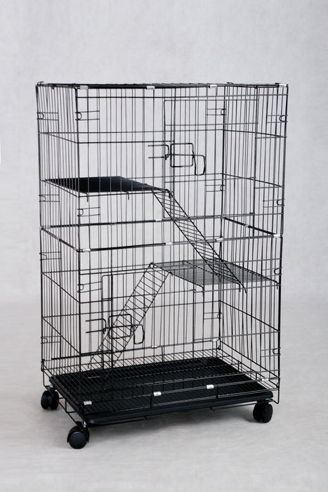 [Self Collect] 2 Platforms 3 Levels Large Size Steel Sangkar Kucing 3 Tingkat Cat Cage Anak Kucing Door Ladder